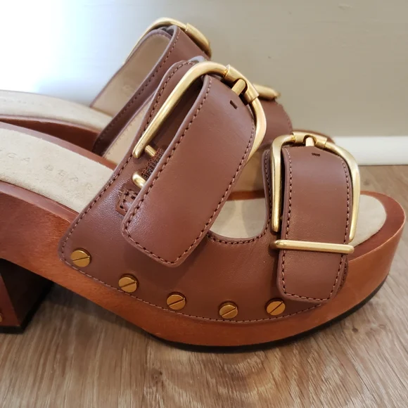Veronica Beard Halifax leather clogs in Hazelwood womens shoes size 5.5 - Picture 7 of 16